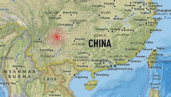 Fuerte sismo al suroeste de China (usgs.gov / RT)