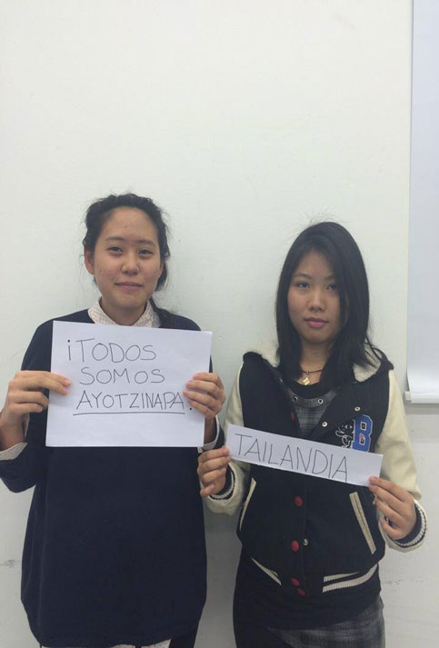 En Tailandia se han solidarizado con Ayotzinapa