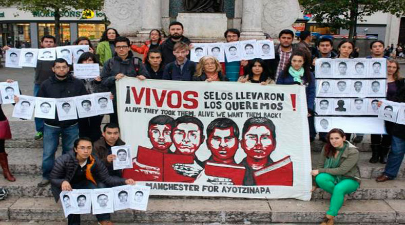 En Reino Unido también están con Ayotzinapa