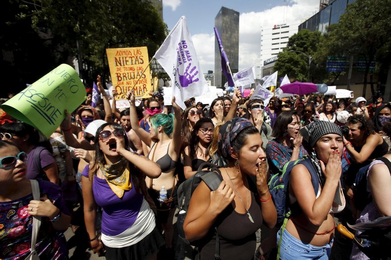 Mexico Women Fed Up With Femicide March Against Gender Violence