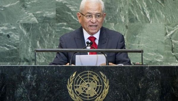 Venezuelan ambassador Jorge Valero speaks at the U.N.