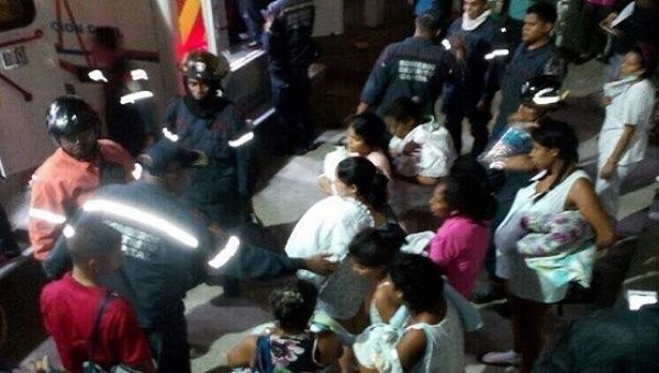 Mothers and children being evacuated from hospital attacked by the opposition.