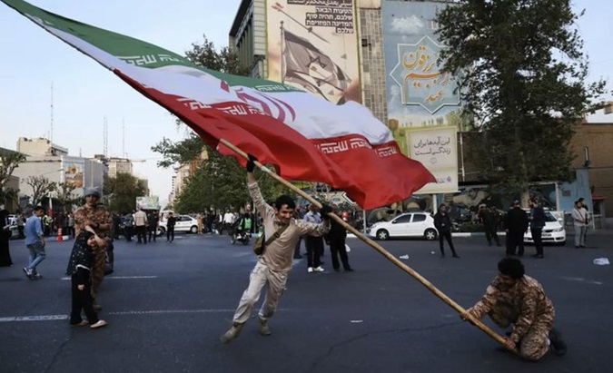 An Iranian flag, April 2024.