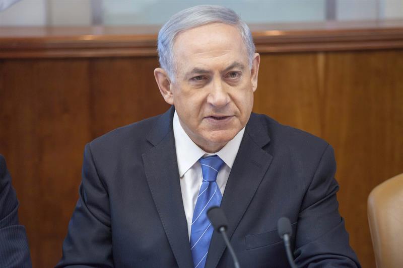 Primer ministro israelí, Benjamin Netanyahu, durante gabinete ministerial. (Foto: EFE)