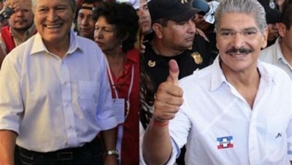 Este domingo se enfrentan al cargo de presidente el izquierdista Sánchez Cerén por el FMLN y el derechista Norman Quijano por ARENA. (Foto: Archivo)