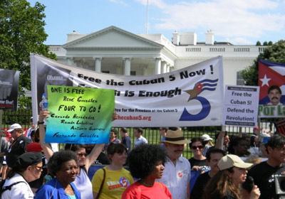 Diversas manifestaciones en reclamo de la liberación de los Cinco se han realizado en la Casa Blanca (Foto:Archivo)
