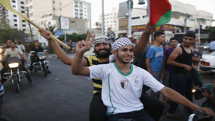 Así celebraron el alto al fuego permanente en la Franja de Gaza