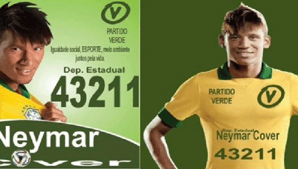 El astro del fútbol Neymar Jr. fue caracterizado también como candidato (kienyke.com)