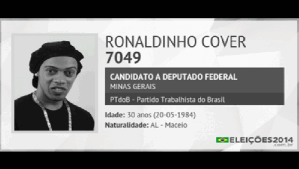 Otro astro del fútbol brasileño como Ronaldinho es parte de los personajes (eleicoes2014.org))