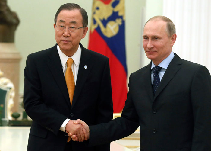El mandatario ruso y Ban están dispuestos a coadyuvar con la paz en Ucrania (Foto:EFE)