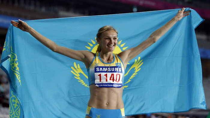 Olga Rypakova de Kazajistán se llevó el oro en el triple salto femenino. Reuters.