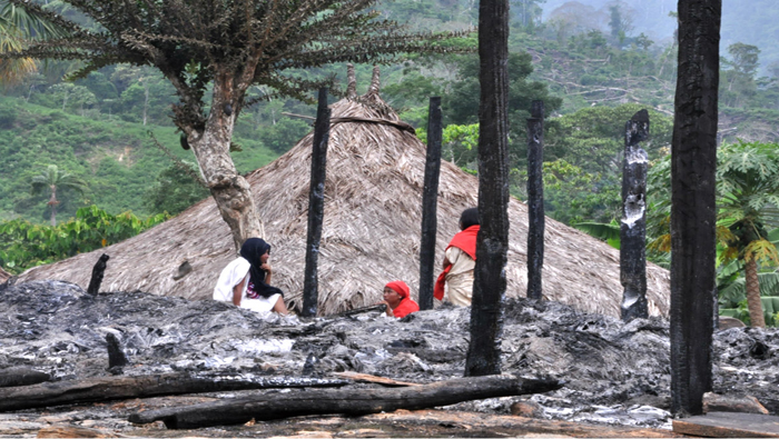 Así quedó la tribu indígena que fue víctima de un rayo al norte de Colombia. Foto: (Semana).