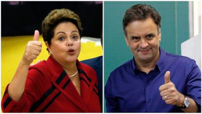 Rousseff y Neves han intensificado su campaña política en varios estadios del país (Archivo)