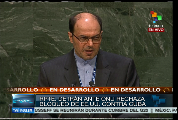 ONU debate resolución de bloqueo de EE.UU. contra Cuba. (Fuente: Telesur)