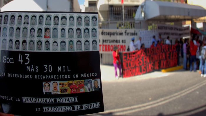 Colombia tuitea por los 43 desaparecidos de Ayotzinapa