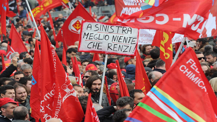 Los trabajadores italianos rechazan la reforma laboral. (Foto: Xinhua)