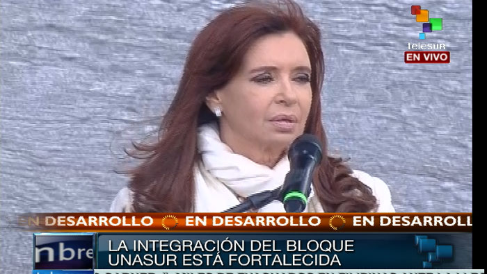 Cristina Fernández: La Unasur se construye con la integración