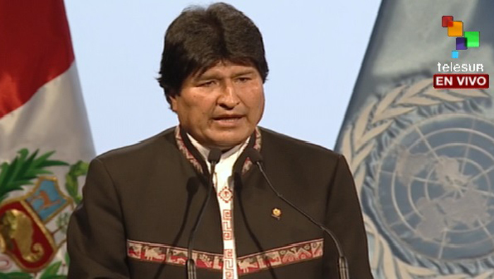 Evo Morales compartió la experiencia de Bolivia frente al cambio climático.