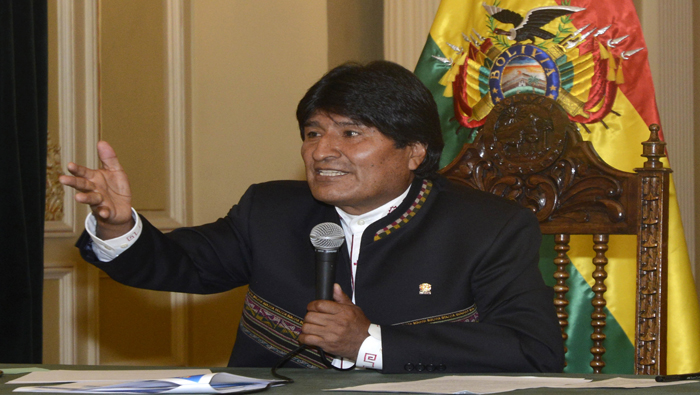 Evo Morales aspira a la reelección presidencial en los comicios del 2019.