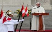 El presidente PPK recibió al papa en el Palacio de Gobierno.