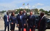 El canciller venezolano es recibido por el canciller de la República del Congo Jean-Claude Gakosso