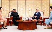 El 27 de abril los mandatarios de Corea del Norte y Corea del Sur sostuvieron un encuentro en el que pactaron la desnuclearización de la península.