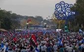 Miles de nicaragüenses participaron el miércoles en un festival de canto por la paz en la avenida de Bolívar a Chávez, en Managua. 