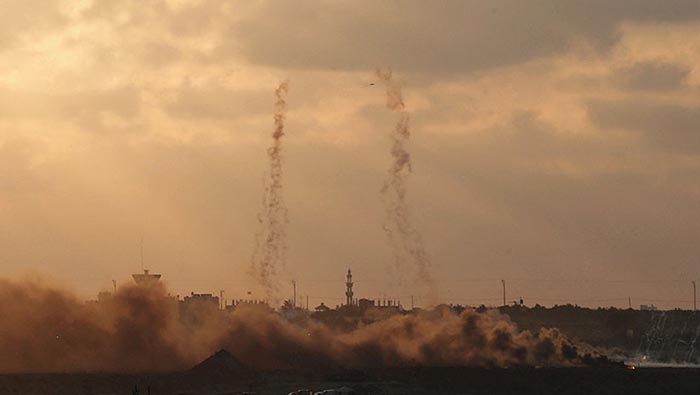 La mayor parte de los proyectiles fueron abatidos por los sistemas de seguridad, según informan fuentes del Ejército israelí.