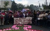 Cada 8 me marzo, colectivos de mujeres marchan contra la violencia de género en Guatemala.