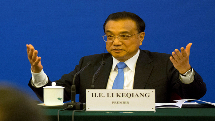 El primer ministro de China, Li Keqiang, sostuvo un encuentro con delegados de la UE este lunes.