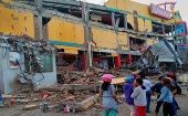 Un centro comercial destruido en la ciudad de Palu.