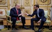 "Necesitamos compartir la financiación de nuestra defensa", asegura Macron en una reunión bilateral con Trump.