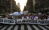 Los estudiantes salieron a marchar por las calles de Bogotá y aseguraron que continuarán con las protestas para presionar al Gobierno. 