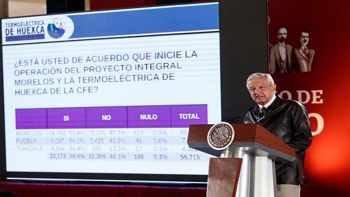 López Obrador asegura que se perderán anualmente 208 millones 972 mil dólares si no inicia operaciones la termoeléctrica.