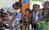 Campaña de vacunación contra el brote de sarampión en Madagascar en enero de 2019.