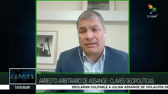 Rafael Correa destacó que el asilo político otorgado a Assange pretendía protegerlo pues se intuía que no tendría posibilidad a un juicio justo.