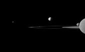 Las imágenes fueron tomadas por la sonda Cassini de la Administración Nacional de la Aeronáutica y del Espacio (NASA).