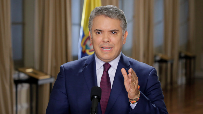 El presidente colombiano Iván Duque es acusado de poner trabas a los acuerdos de paz.