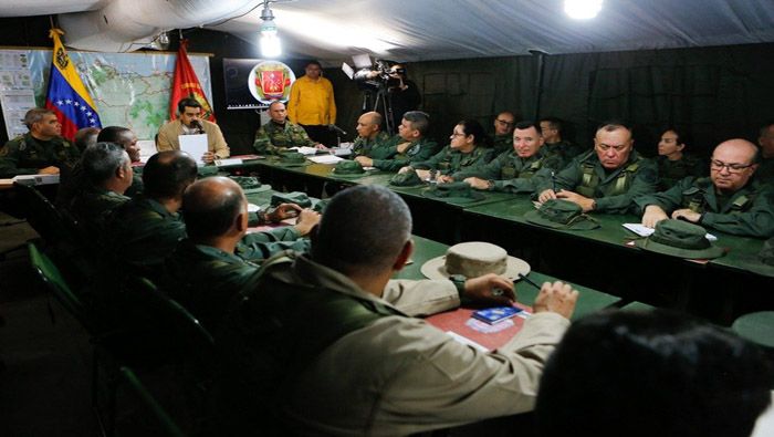 El mandatario dirigió el encuentro con el Sistema Defensivo Territorial, integrado por los comandantes de las diferentes componentes de seguridad.