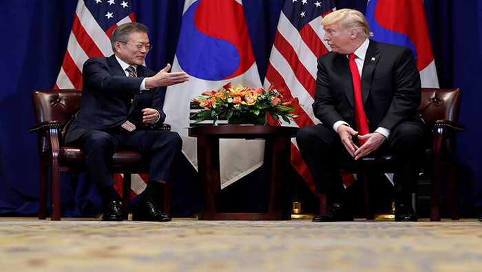 La desnuclearización de Corea del Norte sera el tema central de la reunión entre Moon Jae-in y Donald Trump.