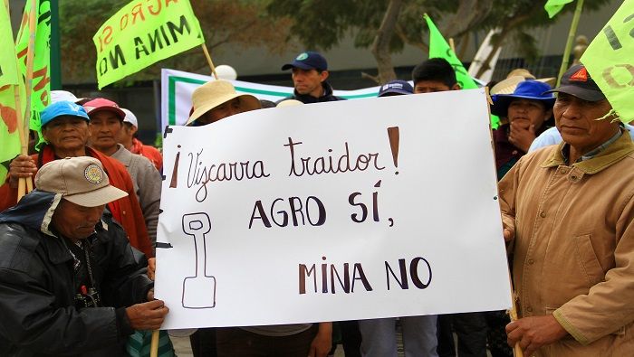 Los agricultores de Arequipa rechazan la inversión de 1400 millones de dólares que podría asumir el Estado peruano en proyecto Tía María.