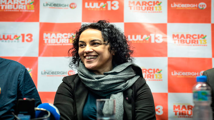 Marcia Tiburi en 2018 fue candidata a gobernadora de Río de Janeiro por el Partido de los Trabajadores (PT).