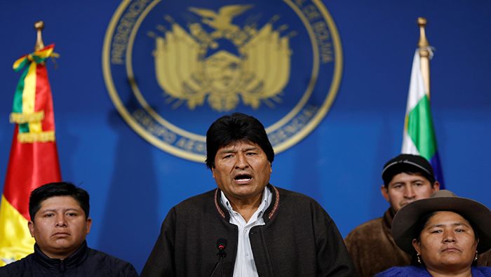 Evo Morales dimitió al cargo de presidente para preservar la paz en Bolivia.