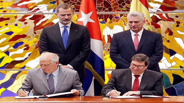 el ministro cubano de Comercio Exterior e Inversión Extranjera, Rodrigo Malmierca, destacó que la visita del monarca español refleja el buen estado de las relaciones bilaterales en todas las esferas.