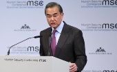 El canciller chino participa en la 56 Conferencia de Seguridad de Múnich, que se celebra desde el 14 hasta el 16 de febrero.