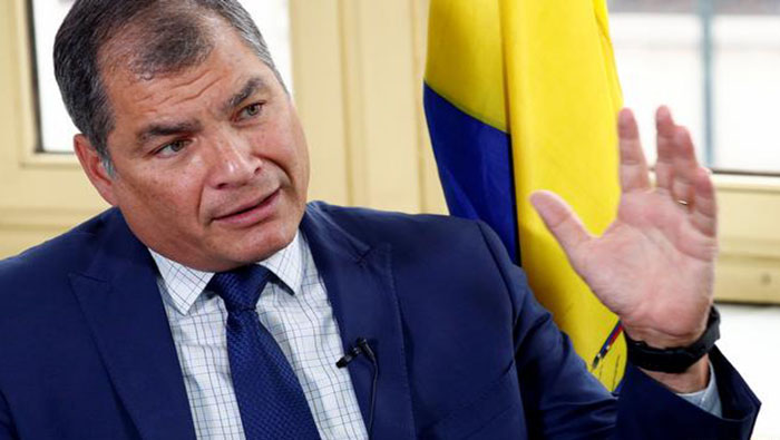 De cara a la contienda electoral de 2021, Correa aseveró que el país está encaminado a la destrucción económica y humana.