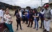 Integrantes de la Red de Hermandad y Solidaridad con Colombia y la Fundación de Derechos Humanos Pasos son de los voluntarios que participan en la caravana.