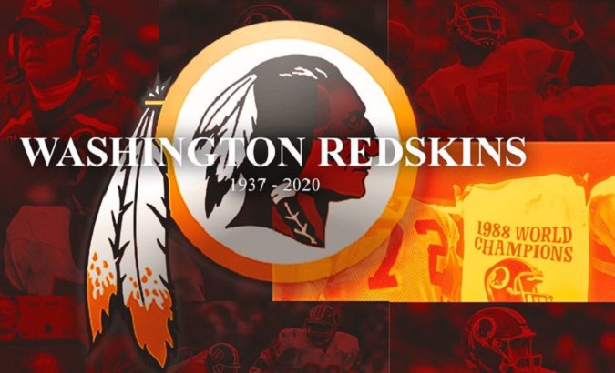 Washington dropped name Redskins and Indian head logo