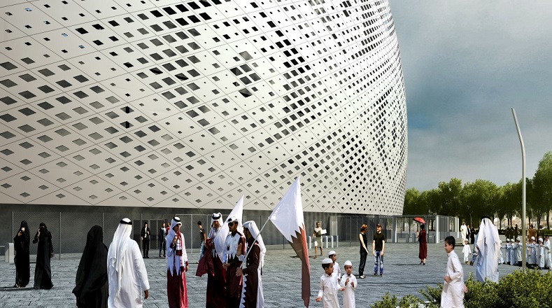 El estadio de Al Thumama está ubicado en la capital del país, Doha. Tiene capacidad de 40.000 personas y albergará partidos de la fase de grupos, uno de la fase de octavo de final y otro de cuarto de final. Su diseño está basado en sombreros árabes tradicionales.