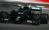 El actual campeón, Lewis Hamilton, se impuso en la segunda sesión del GP de España, con un tiempo de 1m16s883/1000.